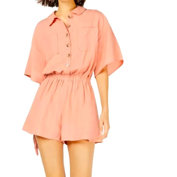 Le Rumi Pants - 🎉💥HOST PICK💥🎉 Le Rumi Buttonup Romper in Peach